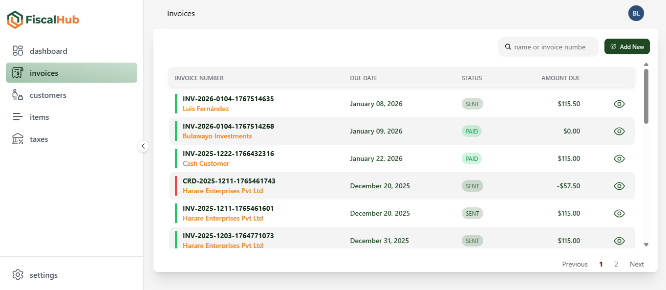 FiscaLite screenshot